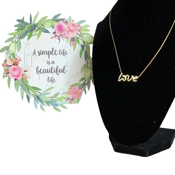 Calligraphy LOVE Necklace - Picture 2 of 4